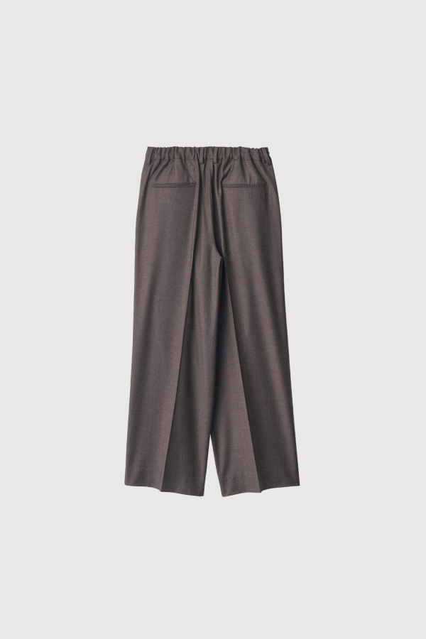 ssstein Extra Fine Wool Easy Long Wide Trousers - Charcoal Brown