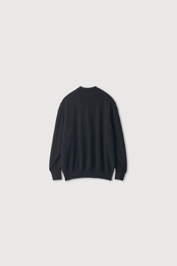 ssstein Pure Cashmere Knit Polo LS - Black