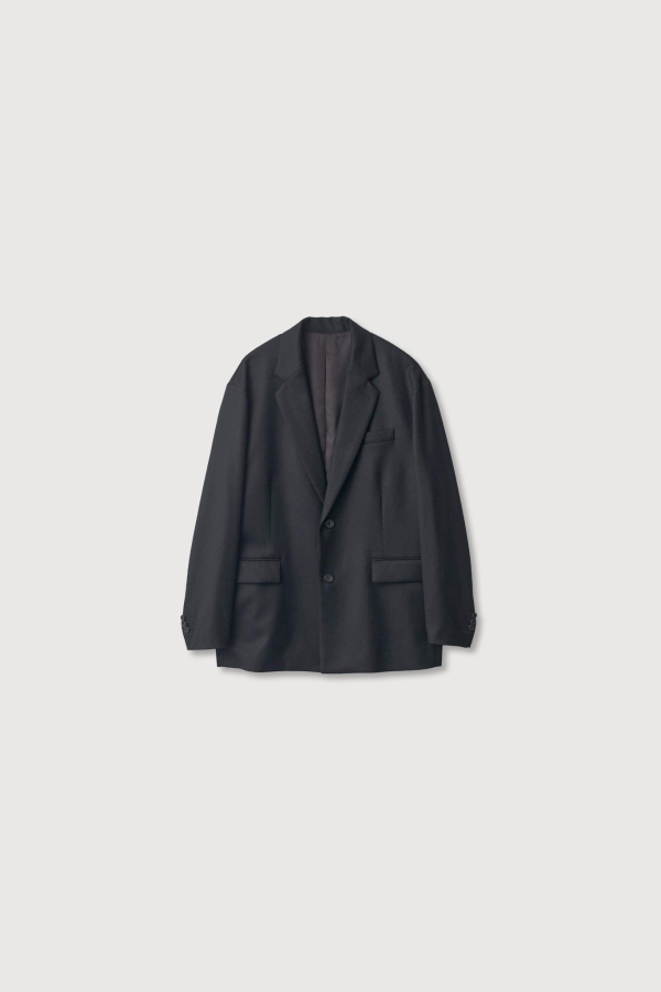 ssstein Wool Flannel Oversized Single Breasted Jacket - Black