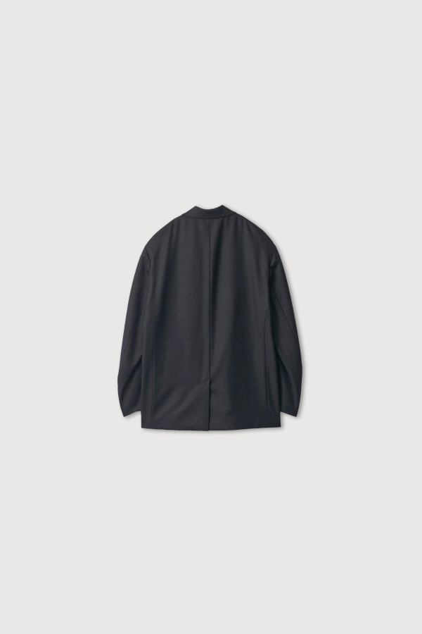 ssstein Wool Flannel Oversized Single Breasted Jacket - Black