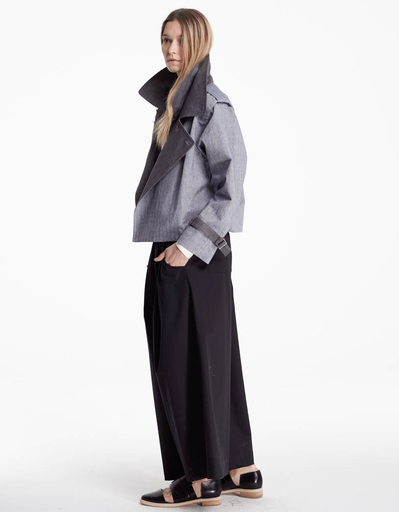 Kaelen Herringbone Cropped Mini Trench Kaelen Herringbone Cropped Mini Trench