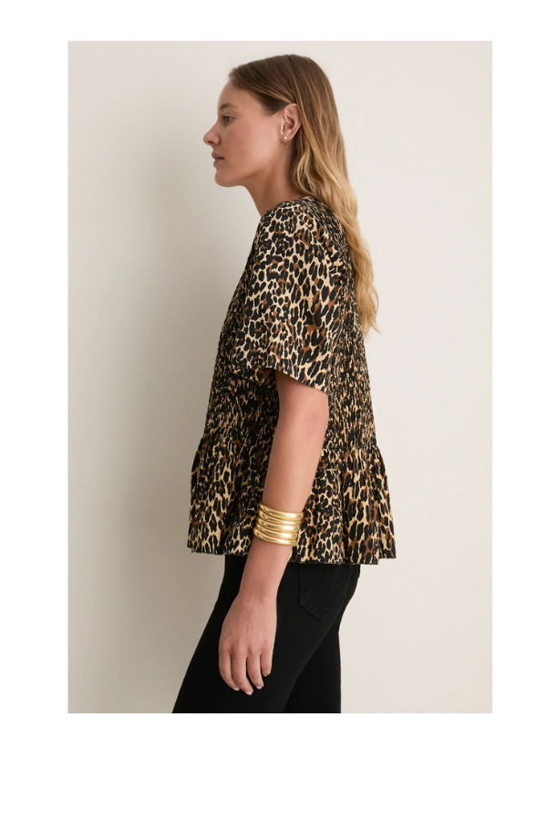 The Great. The Smocked Flounce Top