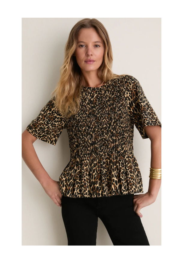 The Great. The Smocked Flounce Top