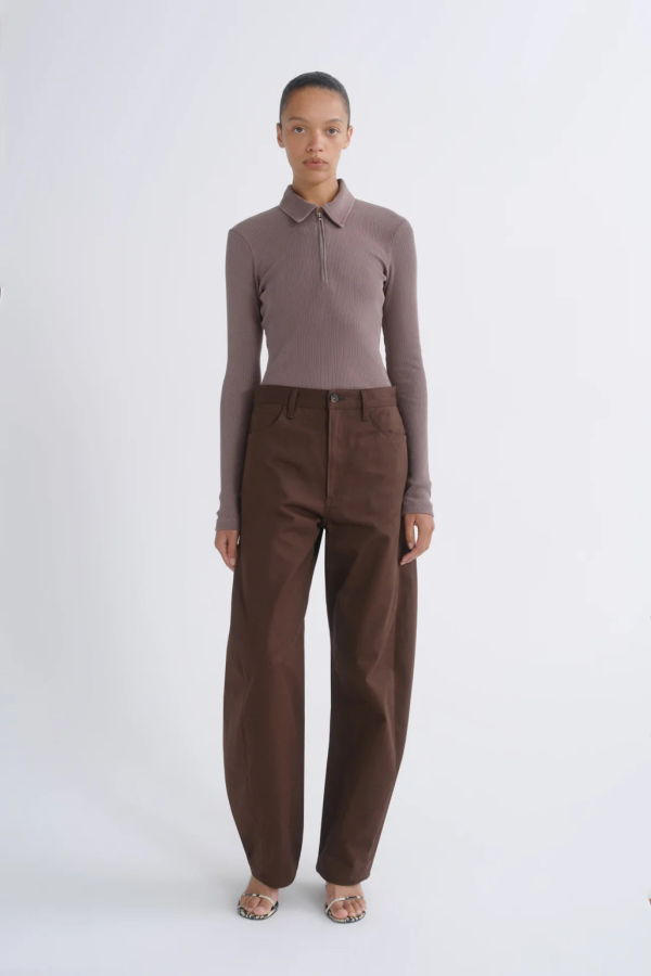AGOLDE Amica Zip Polo - Mauvine (Mauve)