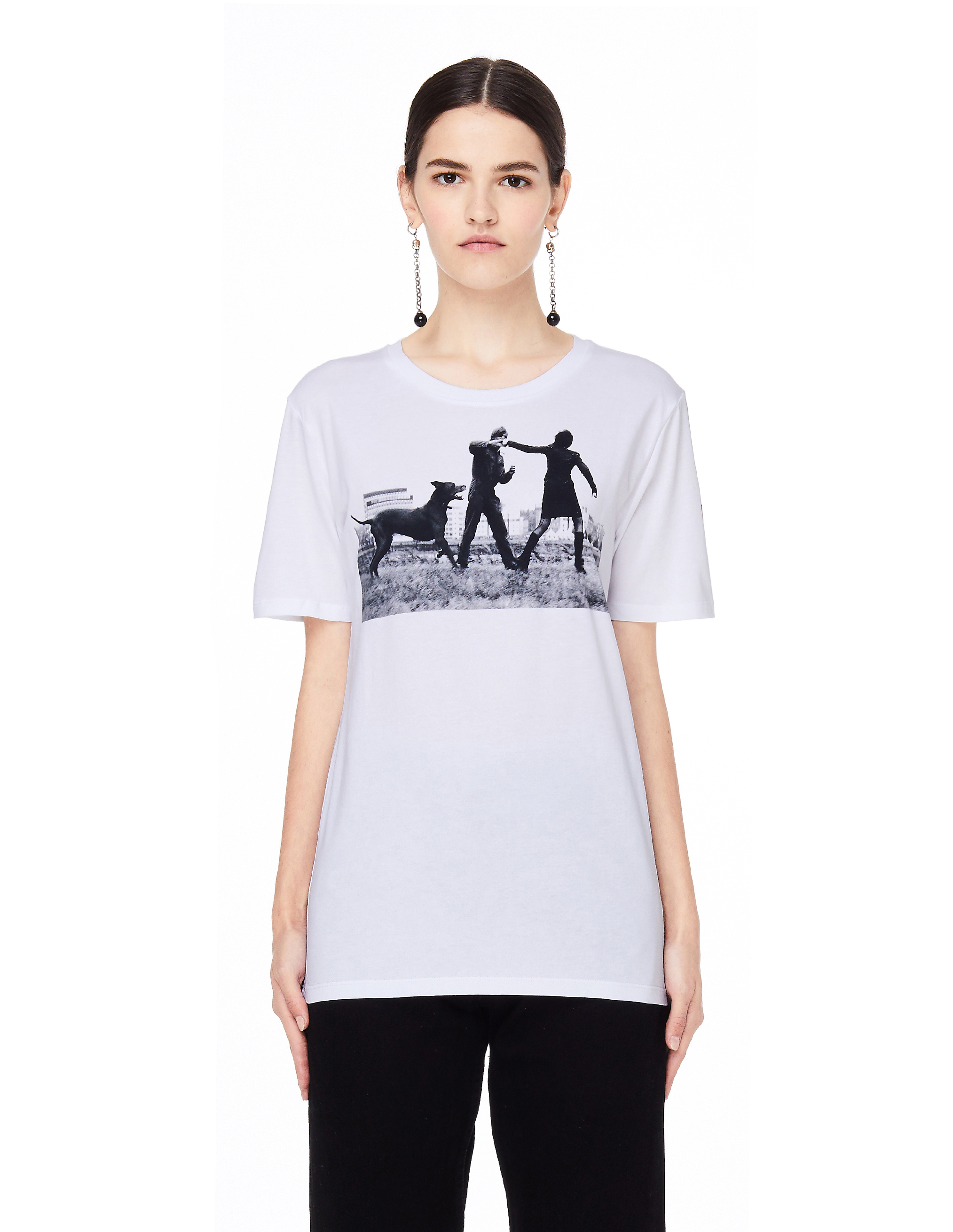 A.F.Vandevorst Joseph AF Dog Print T-shirt - White | Garmentory