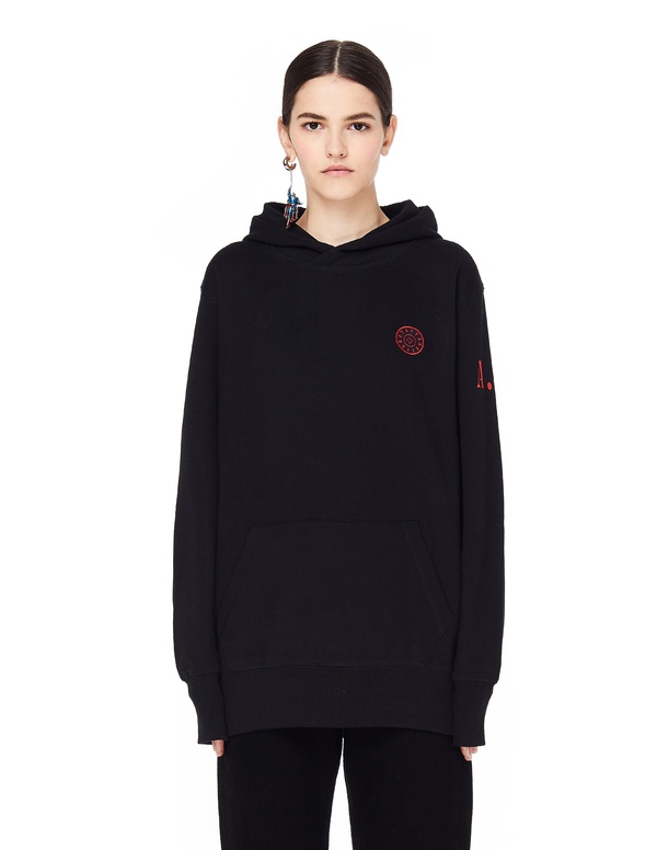 A.F.Vandevorst Black Cotton Hoodie Justice | Garmentory