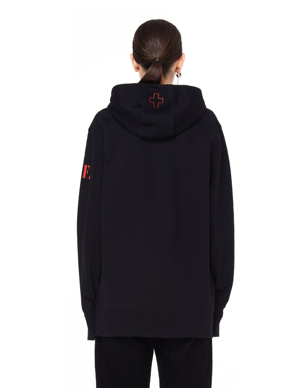 A.F.Vandevorst Black Cotton Hoodie Justice | Garmentory
