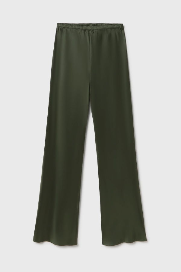 Silk Laundry Bias Cut Pants - Cedar