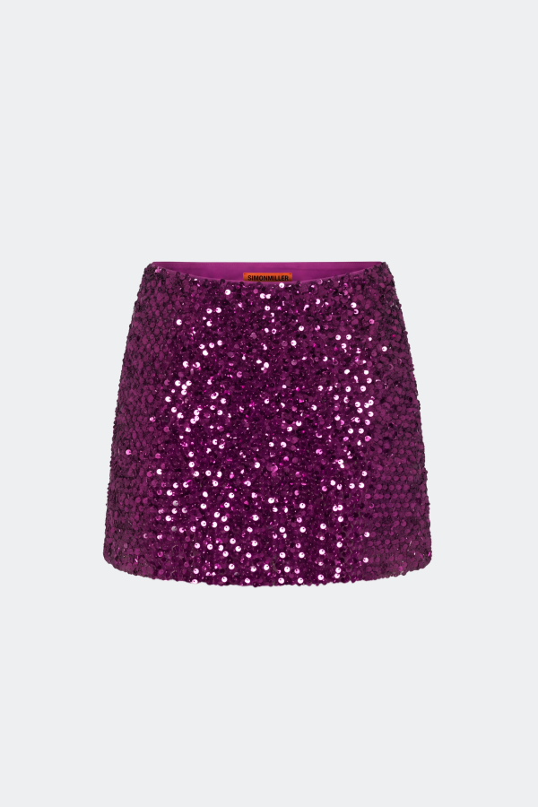 Simon Miller Dizzy Sequin Skirt - Amethyst