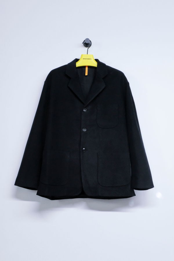 MAN-TLE R21Y2 Fluid Supima Back-Satin Patch Blazer
