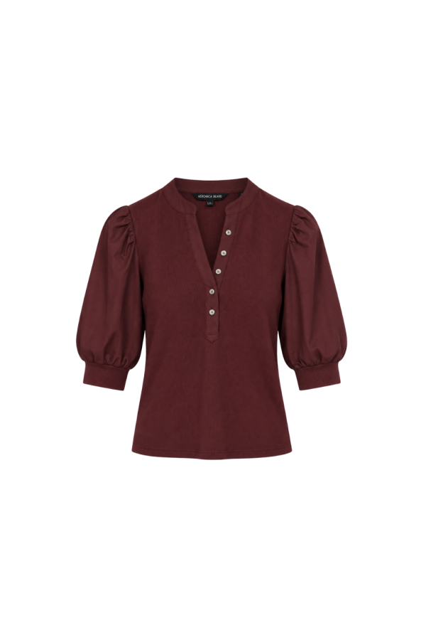 Veronica Beard Coralee Top - Burgundy