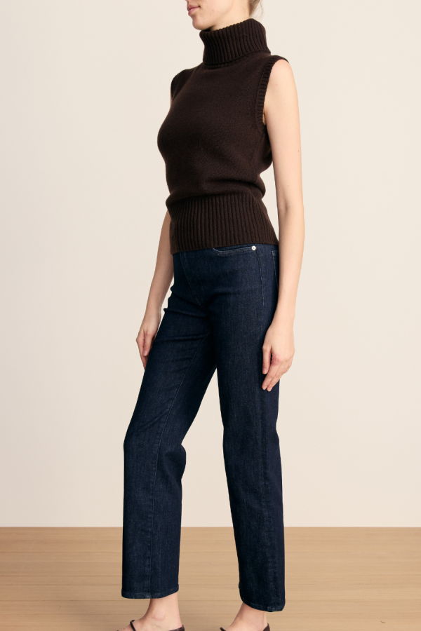 Veronica Beard Mazzy Cashmere Shell Tank - Espresso