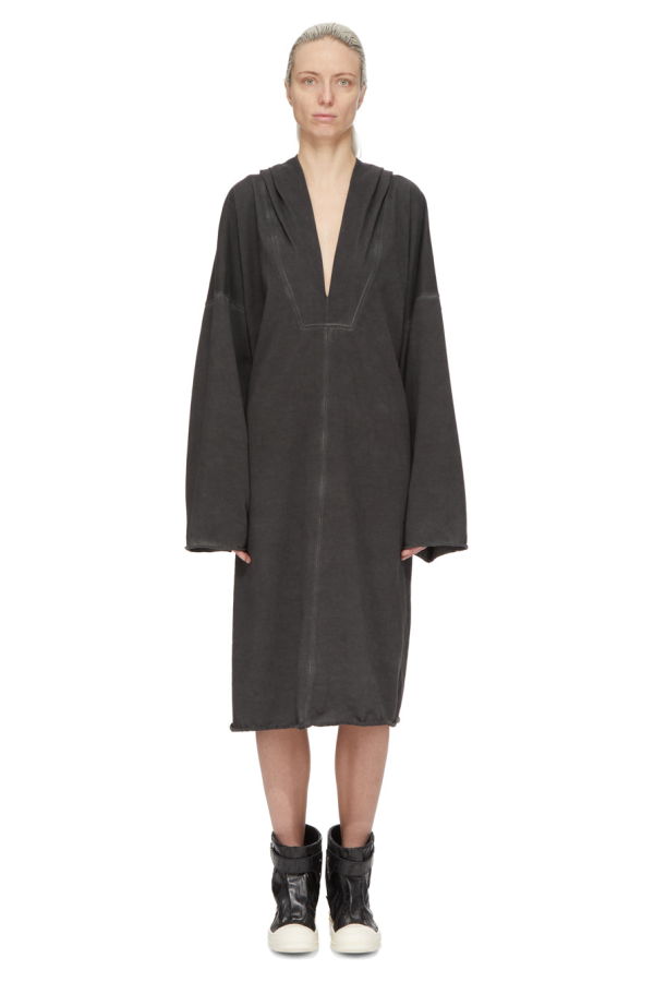 Rick Owens Long Sleeve Kaftan - Faded Black