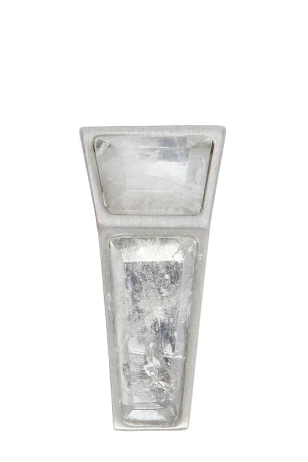Rick Owens Mini Crystal Beveled Earring - Palladio
