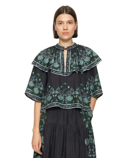 Sea NY Casey Hand Smocked Tie Front Top | Garmentory