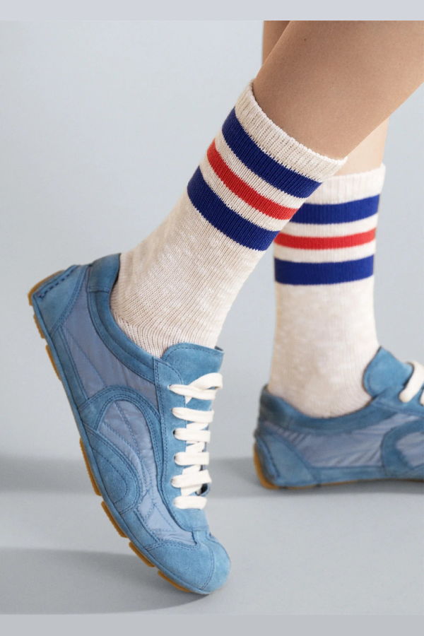 Hansel from Basel Varsity Slub Crew Socks - Ivory