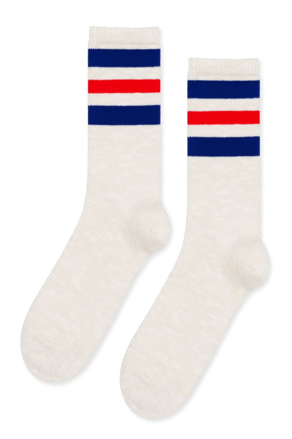 Hansel from Basel Varsity Slub Crew Socks - Ivory