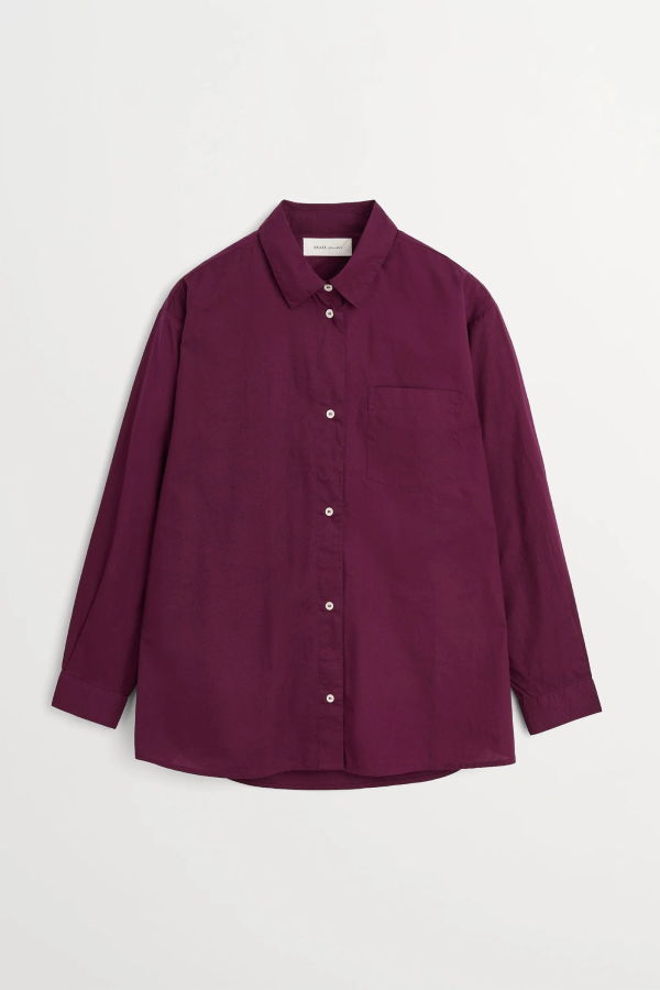 skall studio Edgar Oversized Shirt - Aubergine