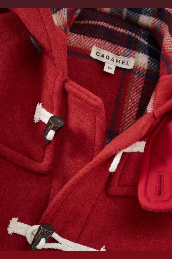 KIDS Caramel Teddy Wool Duffle Coat
