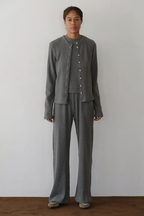 Donni. The Sweater Rib Simple Pant