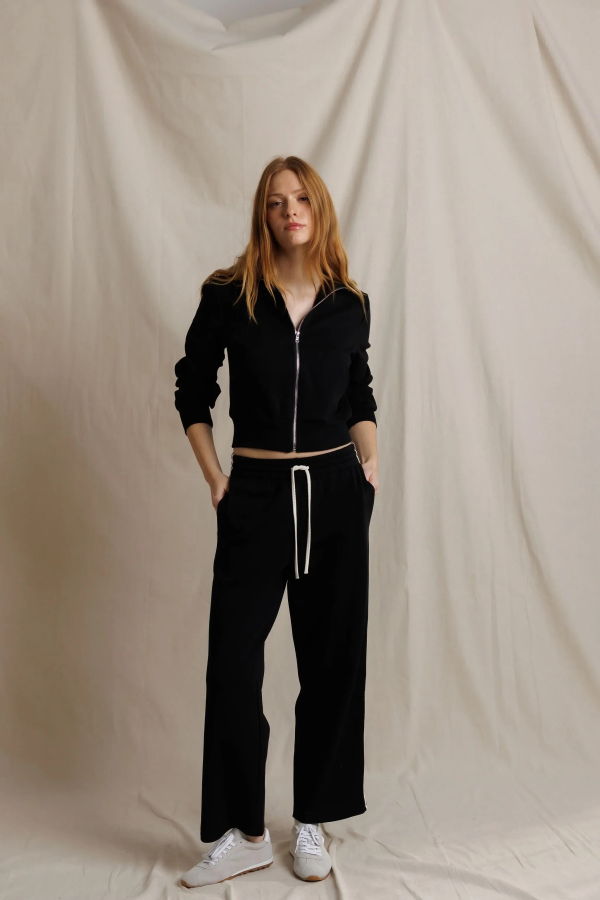 Perfect White Tee Claud Track Pant - True Black