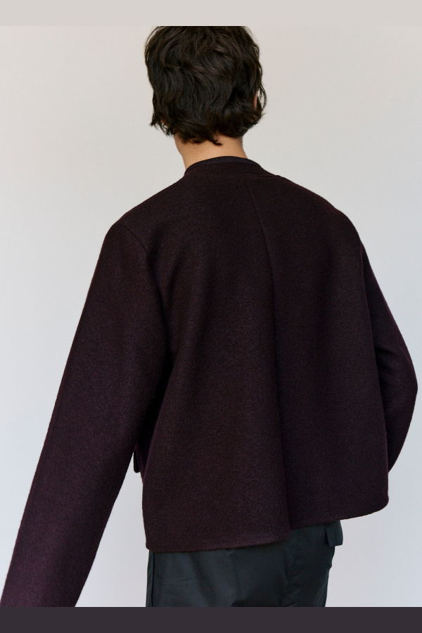 Rier Tanin Wool Felted Light City Crop Walker Jacket