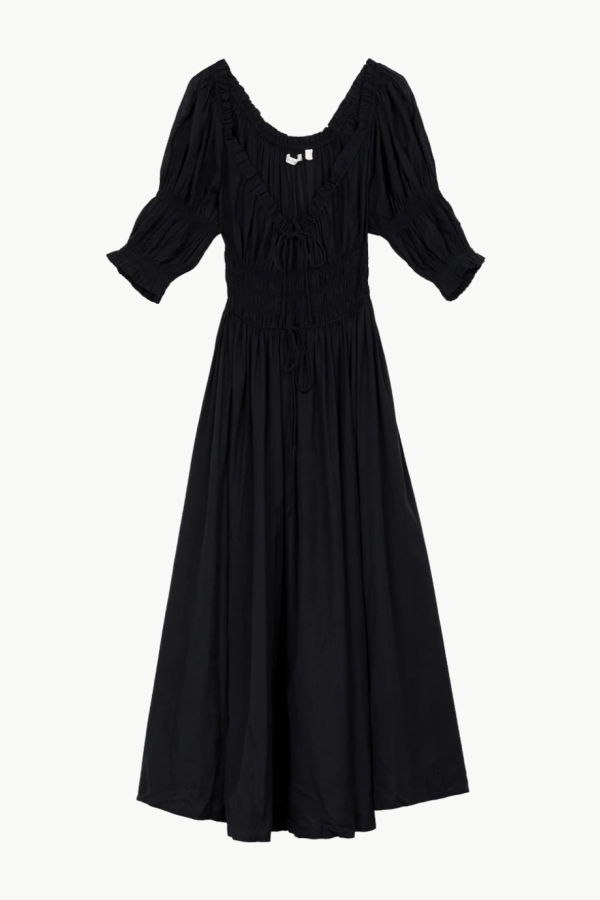 DÔEN Ischia Poplin Dress - Black