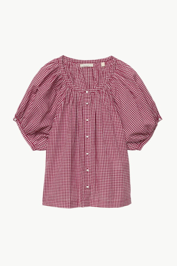 DÔEN June Top - Mulberry La Maddalena Gingham