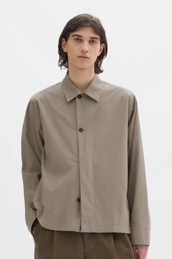 Margaret Howell Boxy Overshirt Crisp Cotton Poplin
