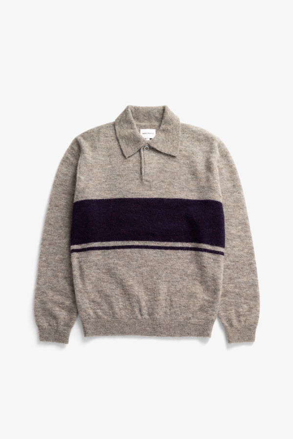 Norse Projects Gudme Baby Alpaca Stripe Polo