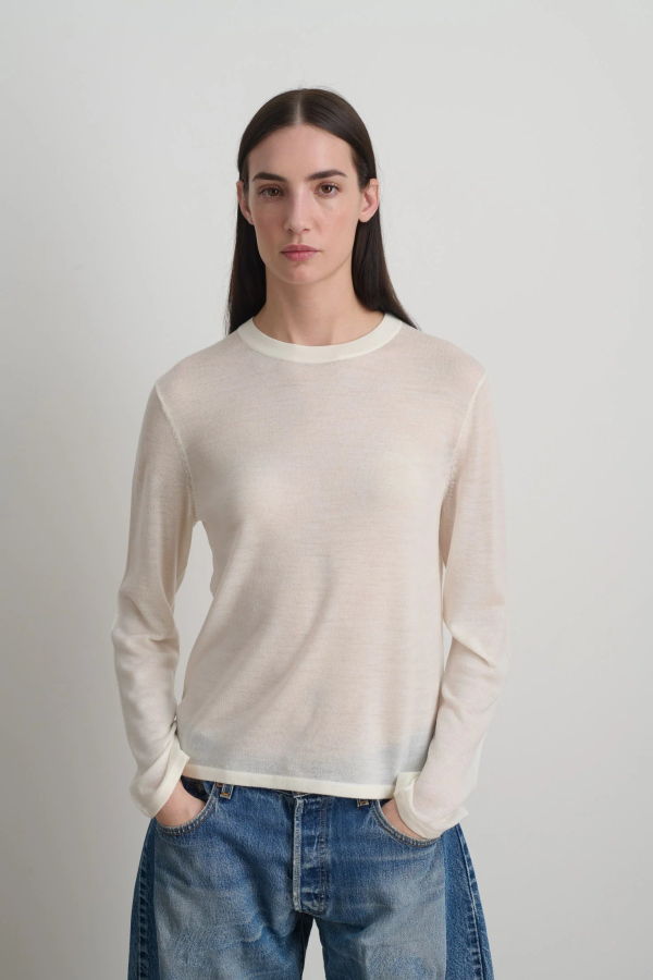 B Sides Classic Crewneck Pullover Oyster