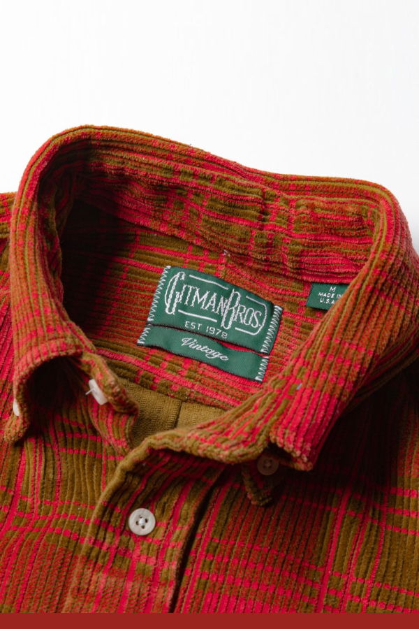 gitman vintage Corduroy Check Shirt