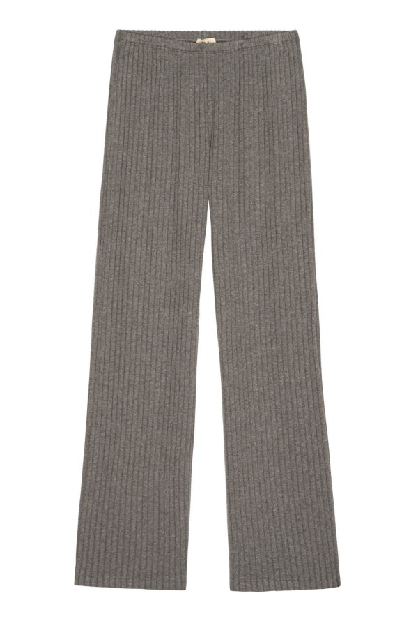 Donni. The Sweater Rib Simple Pant - Charcoal Grey