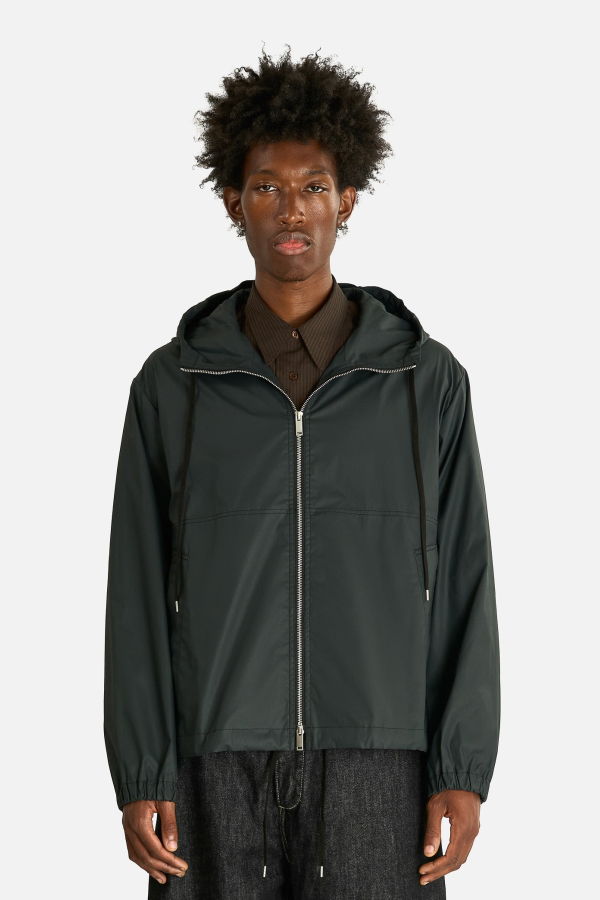 Studio Nicholson Hooded Zip Up Jacket - Black
