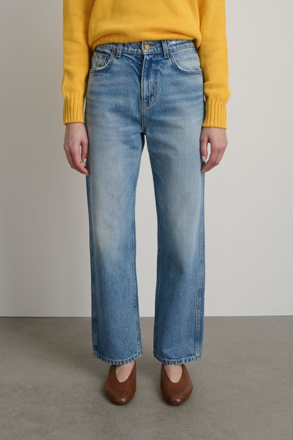 B Sides Plein High Straight Jeans