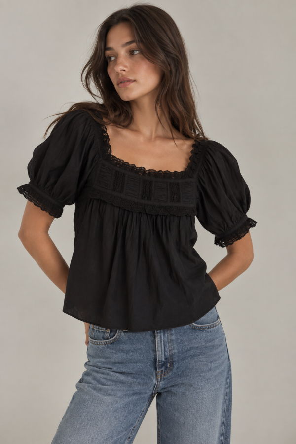 DÔEN Frances Top - Black