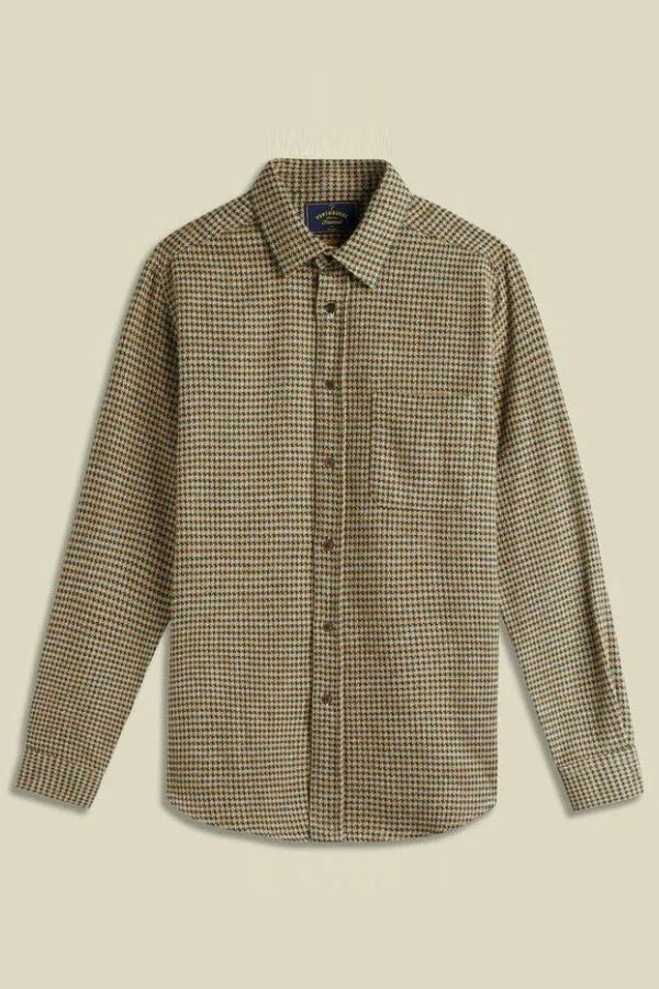 Portuguese Flannel Abstract Pied Poule Long Sleeve Shirt