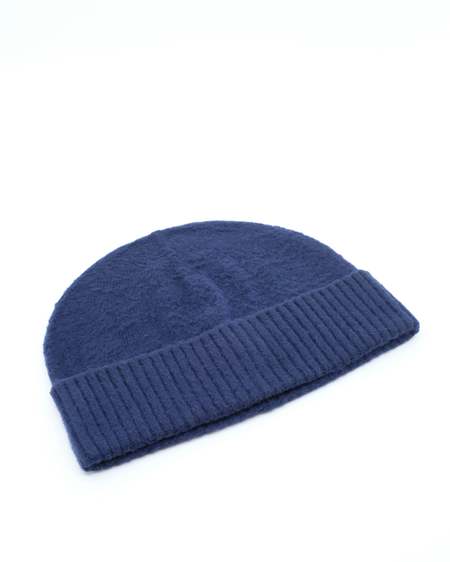 Nigel Cabourn Solid Beanie - Black/Navy | Garmentory
