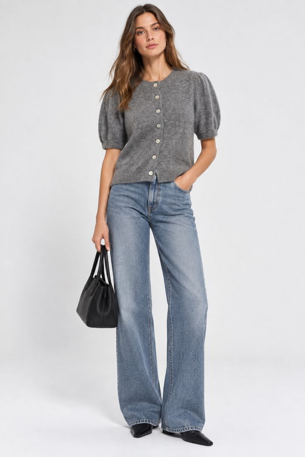 DÔEN Anisa Cardigan - Dark Heather Grey