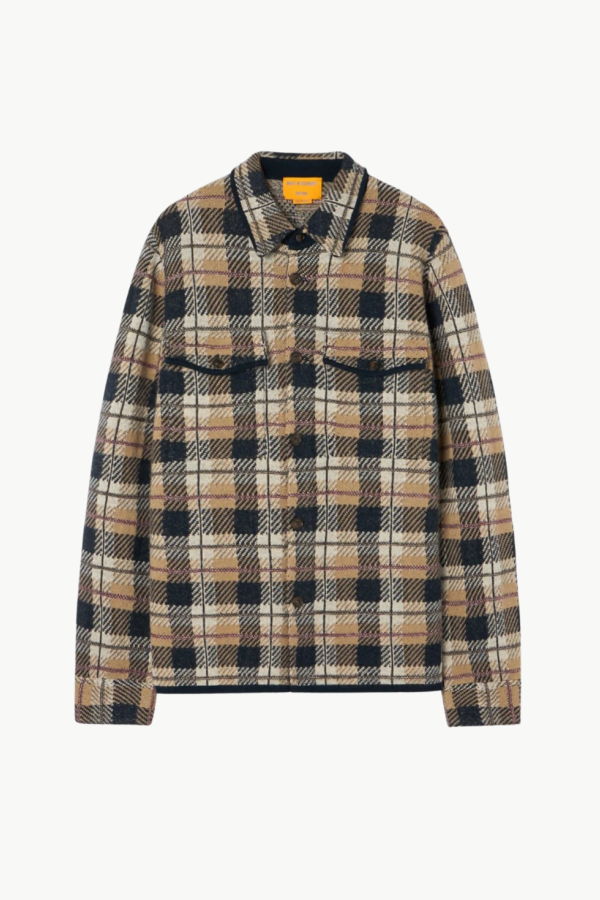 Guest in Residence Plaid Work Shirt - Camel Combo