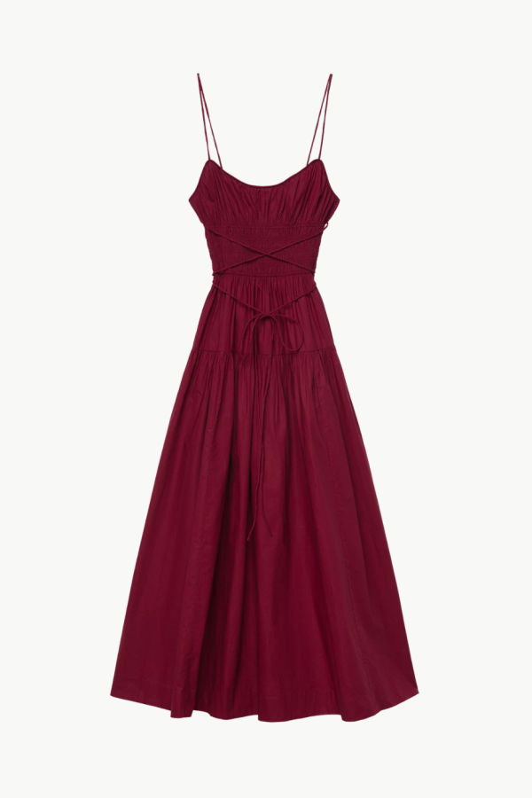 DÔEN Safia Dress - Deep Ruby
