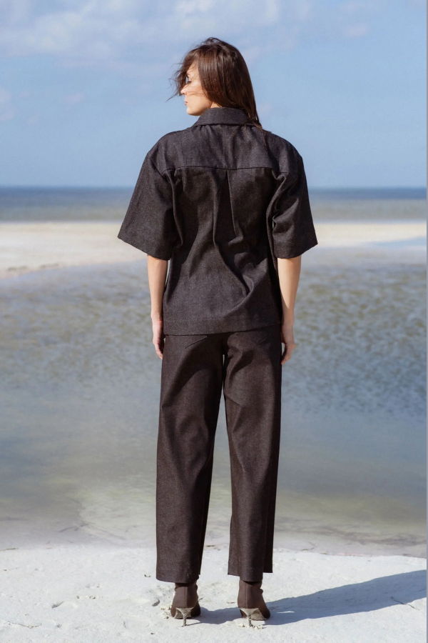 MAS MONTREAL Vienna Pants - Charcoal Denim