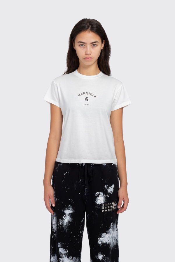 Maison Margiela MM6 6 Logo T-Shirt - White