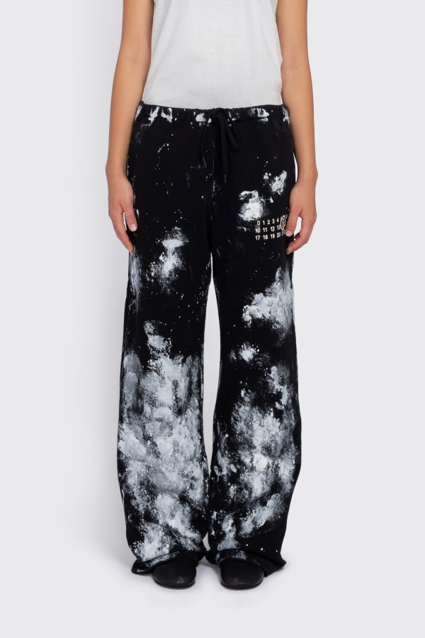 Maison Margiela MM6 Paint-Splatter Joggers - Black