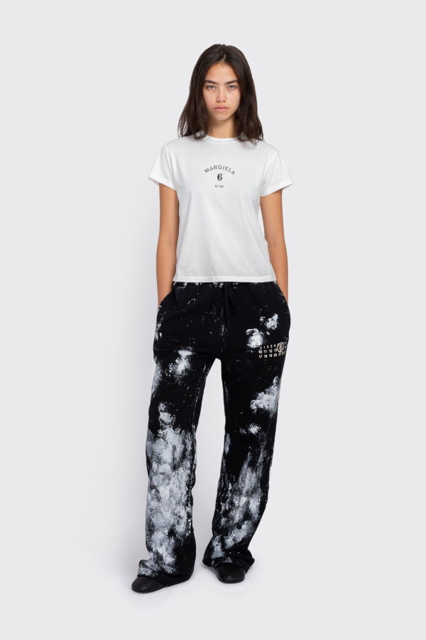 Maison Margiela MM6 Paint-Splatter Joggers - Black