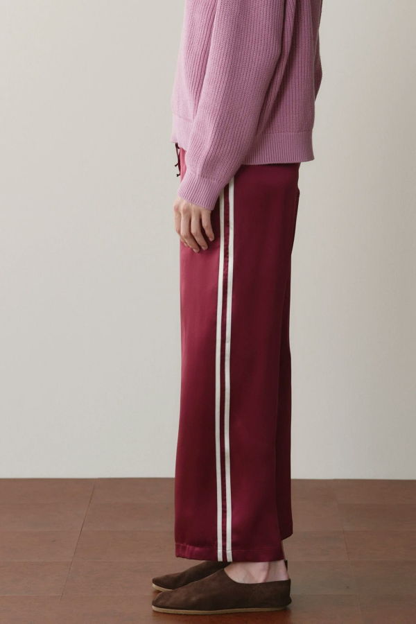 Donni. The Silk Stripe Crop Pant