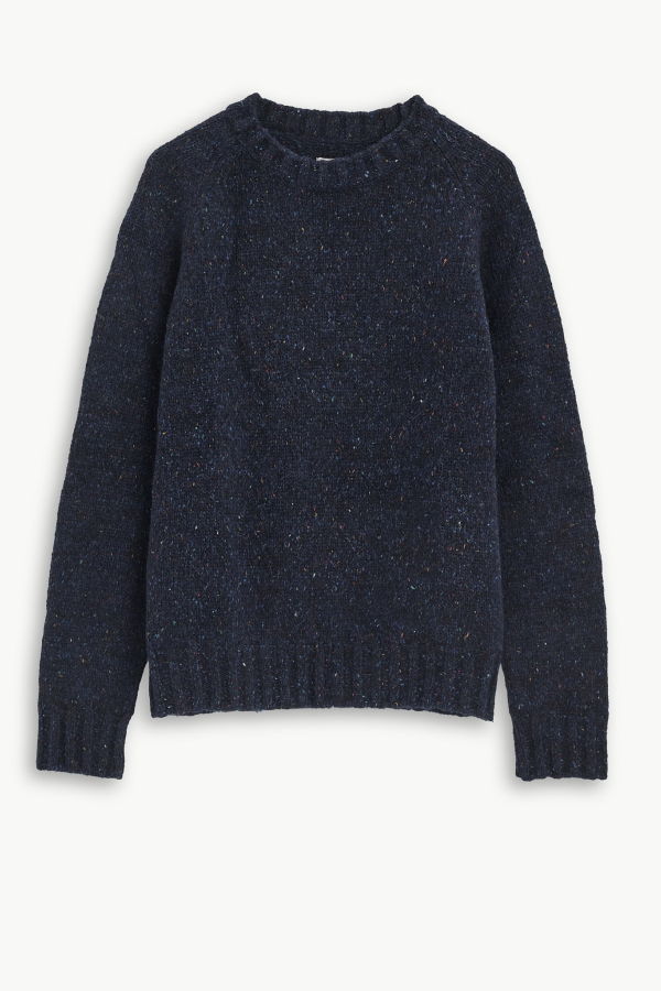 Delikatessen Crewneck Raglan Sweater in a Sustainable Melange Yarn