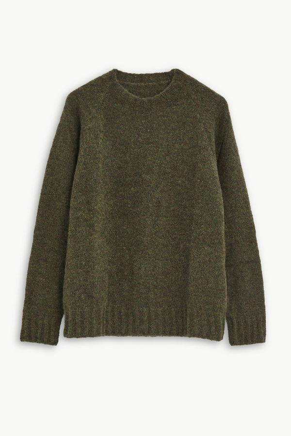 Delikatessen Brushed Alpaca Wool Raglan Crewneck Sweatshirt