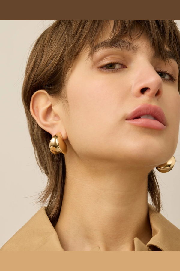 Jenny Bird Paige Puff Earrings in Gold