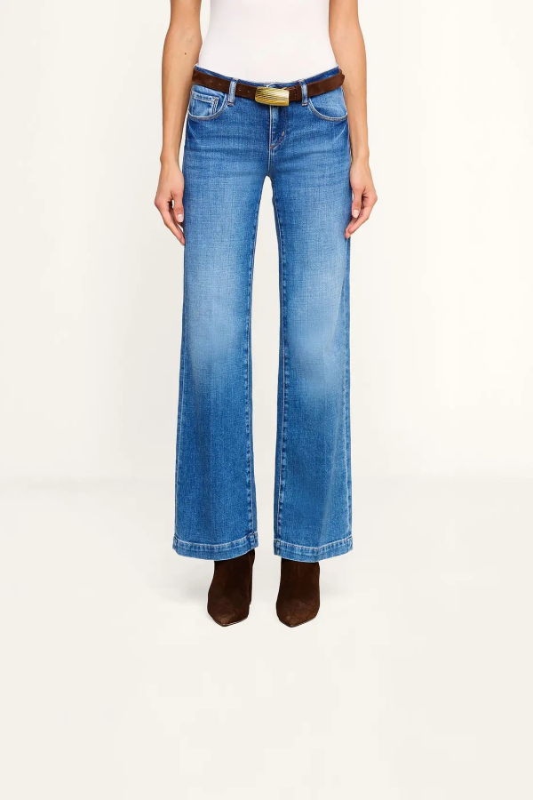 L'agence Joanne Low-Rise Wide-Leg Jean - Salinas